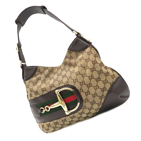 Gucci Monogram Web Hasler Black Hobo (137388) 